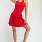 Butter Pleated Active Dress Red