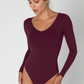 Jersey V Neck Ls Bodysuit MULTIPLE COLORS