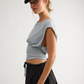LIGHT OF DAY BANDED TEE / HEATHER GREY