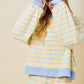 Dex Striped Mockneck Set Top Yellow