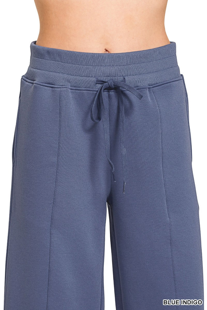 Scuba Collared Pullover & Pants Set Blue Indigo