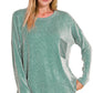 Ribbed Long Sleeve Top Green