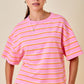 Dylan Striped Set Top Pink