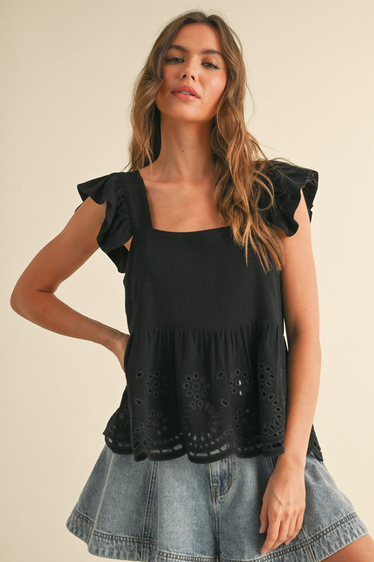 Molly black blouse