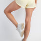 Stretch Woven 2 In 1 Active Shorts Lemon