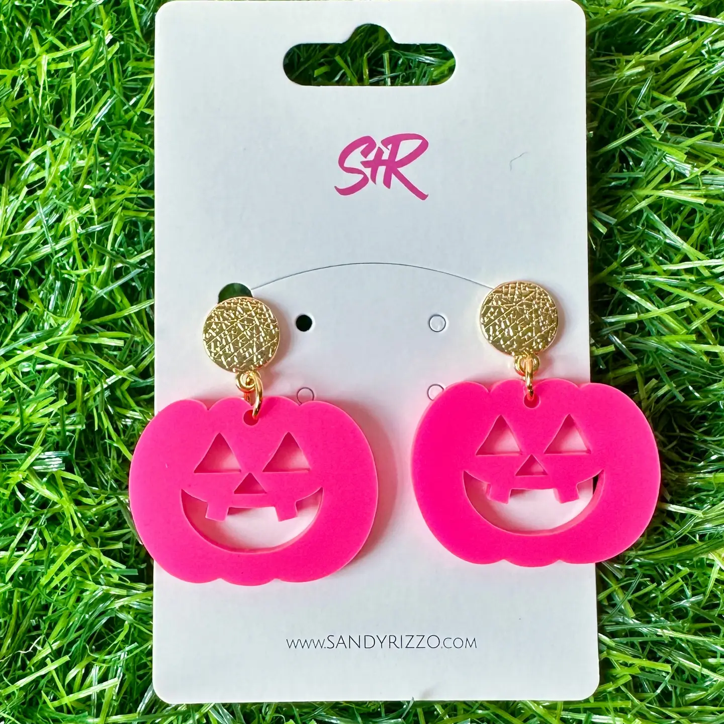 Hot Pink Jack-O-Lantern Dangle