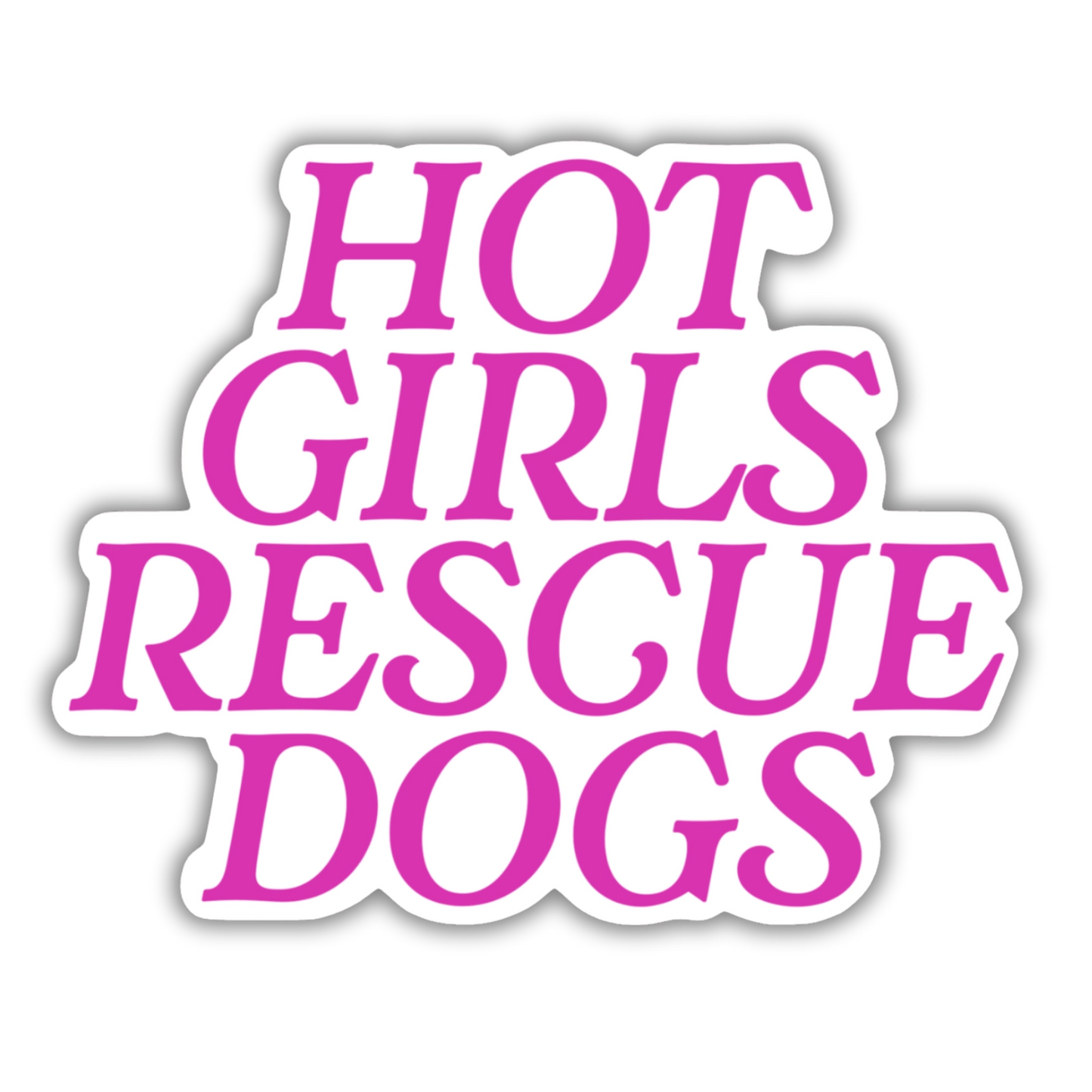 Hot Girls Rescue Dogs Sticker