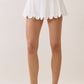 Scalloped Hem A Line Active Mini Skirt