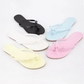 Thin Strap Bow Detail Thong Flat Sandals Pink