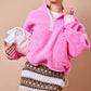 Dawn Pink Fleece Pullover