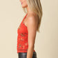 Bea Floral One-shoulder Mesh Top