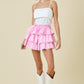 Darla pink ruffle skirt