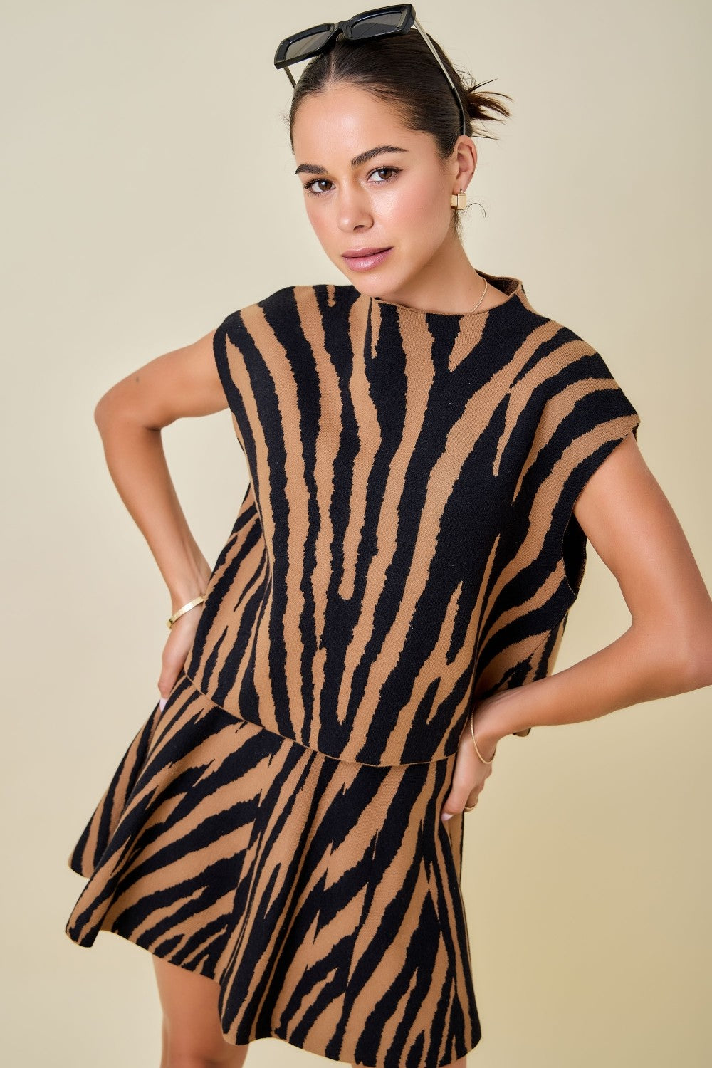 Dana Tiger Knit Set