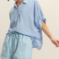 Harlow blue and white top