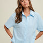 Wendy Sky Linen Top