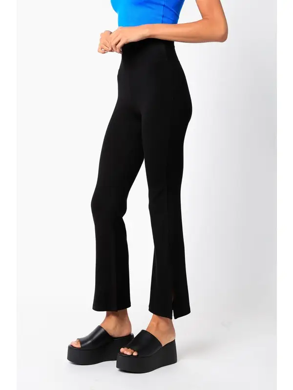 Nia Ribbed Pants Black