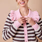 Diana Pink Striped Sweater