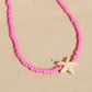 Piper 18K Gold Non-Tarnish Sea Star Beaded Necklace Pink