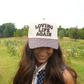 Loving Life Again - Brown & Blue Polka Dot Trucker Hat