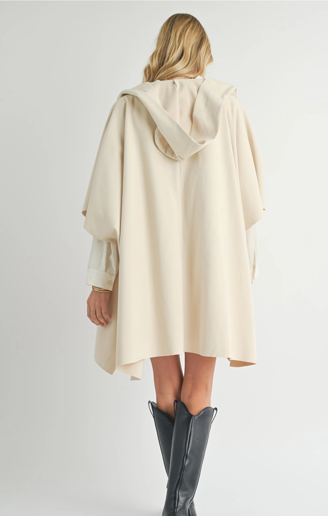 Lisha belted poncho