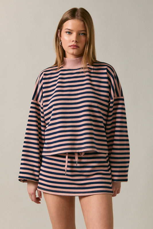 Lydia Blush Striped Set Top