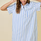 Daisy Blue Striped Shirt Dress