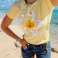 Plumeria Yellow Flower Tee