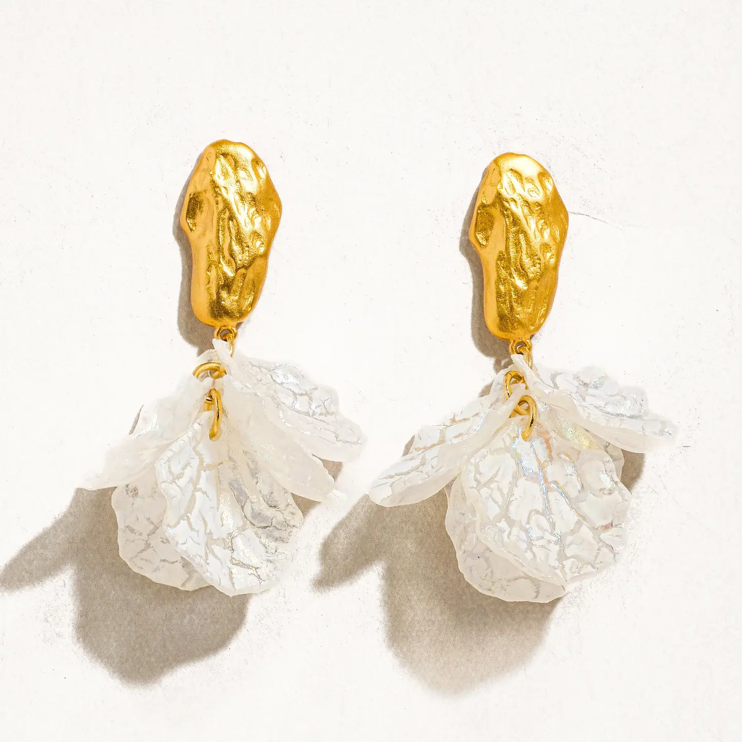 Sicilia 18K Gold Boho Floral Dangle Earring
