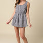Oria Gingham Open-back Romper