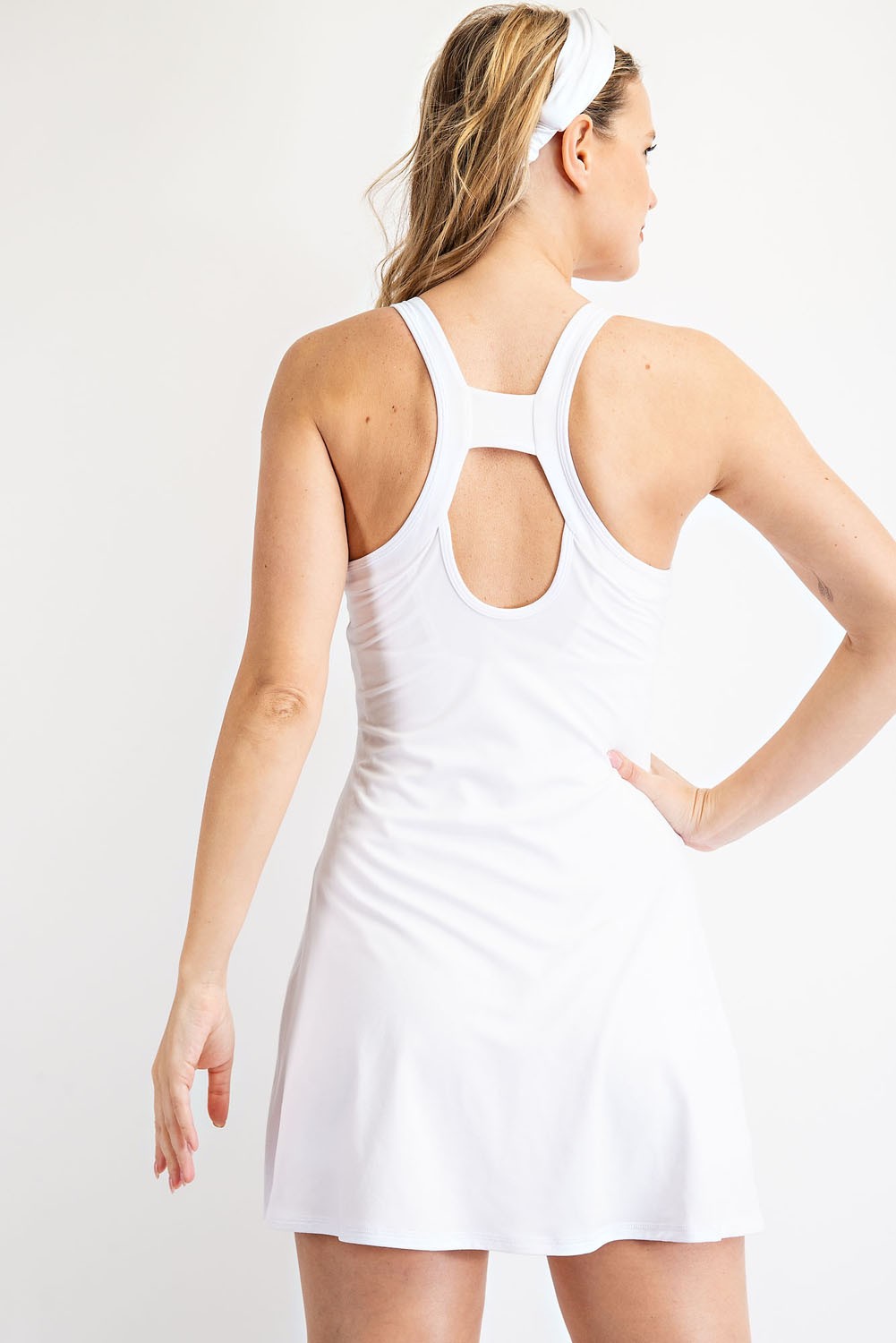 Tennis Romper Dress White