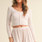 Pointelle Lounge Long Sleeve Baby Pink