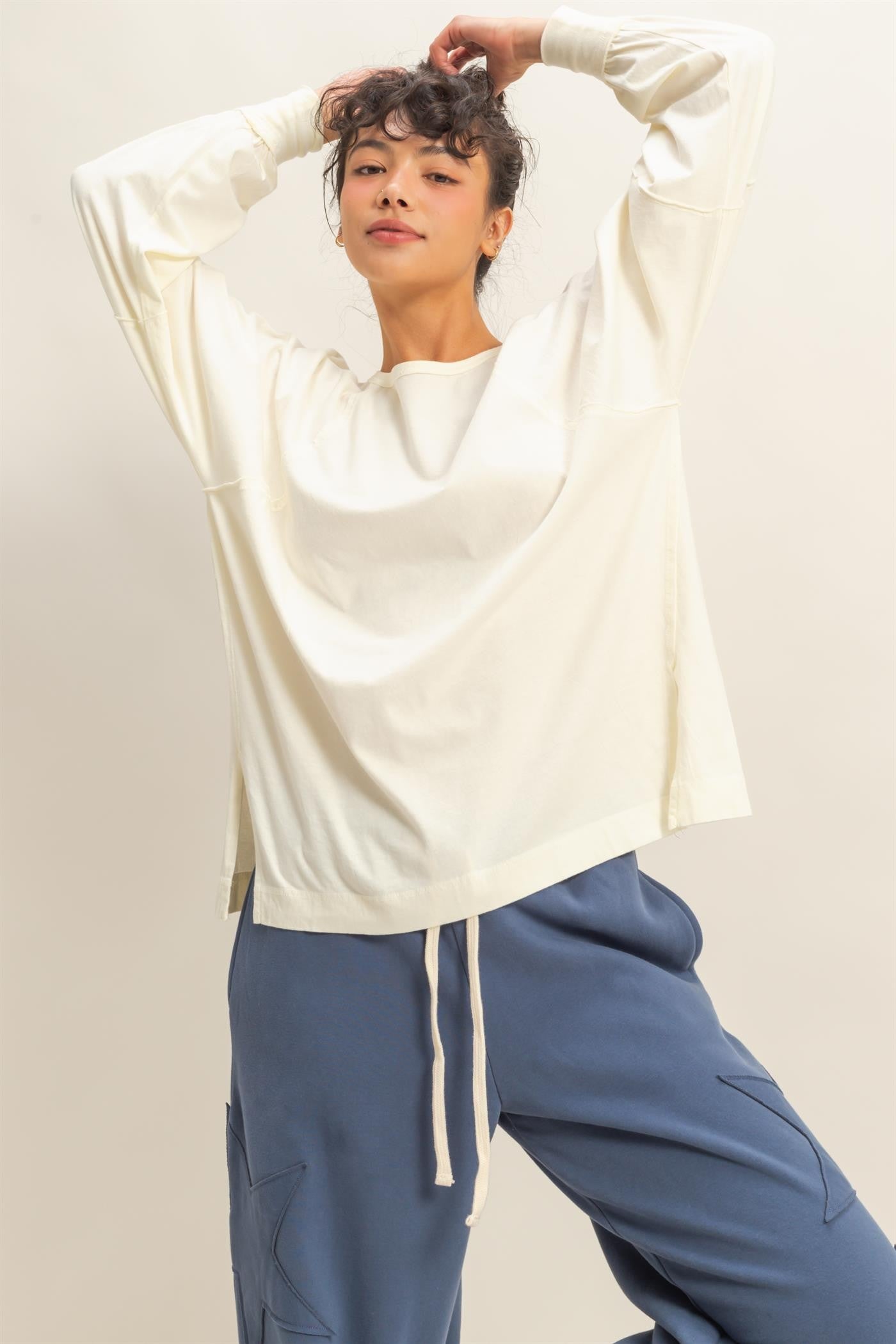 Hailey Long Sleeve Cream