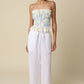 Millie Wide-leg Drawstring Linen Pants