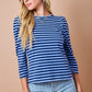 Dani Blue Striped Top