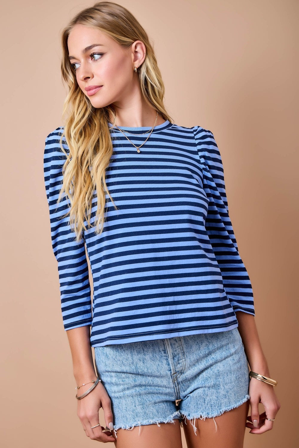 Dani Blue Striped Top