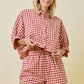 Danielle Red Gingham Set