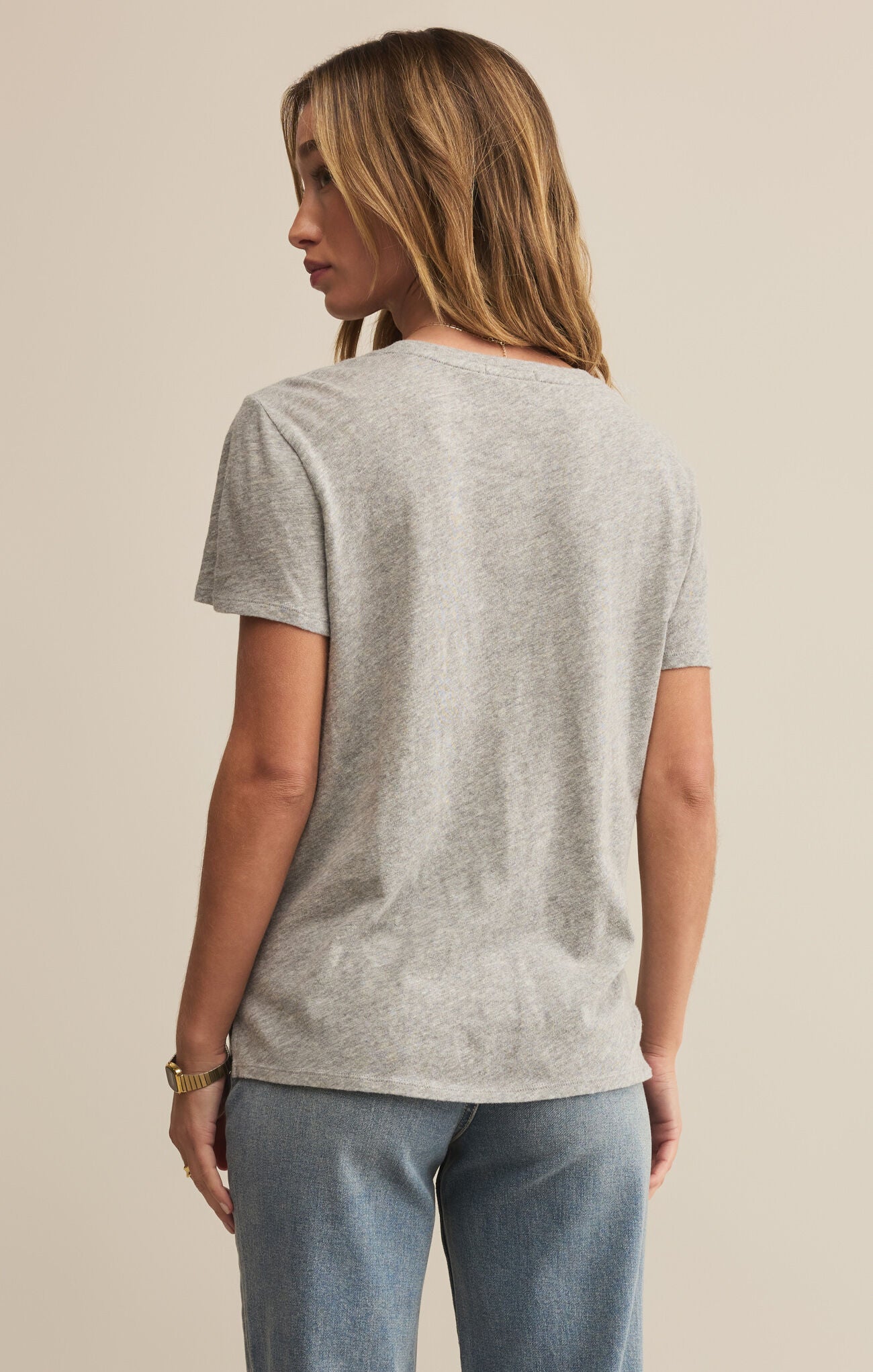 Z SUPPLY FOUNDATION SLUB TEE Classic Heather Grey