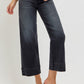 Risen high rise crop wide leg jeans