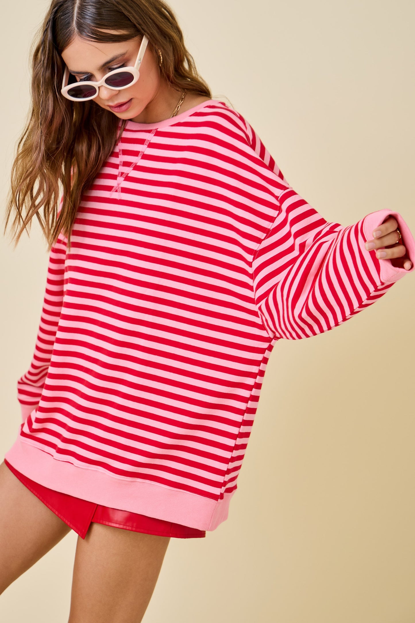 Darla Pink Striped Top