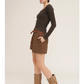 Striped Scoop Neck Ls Top MULTIPLE COLORS