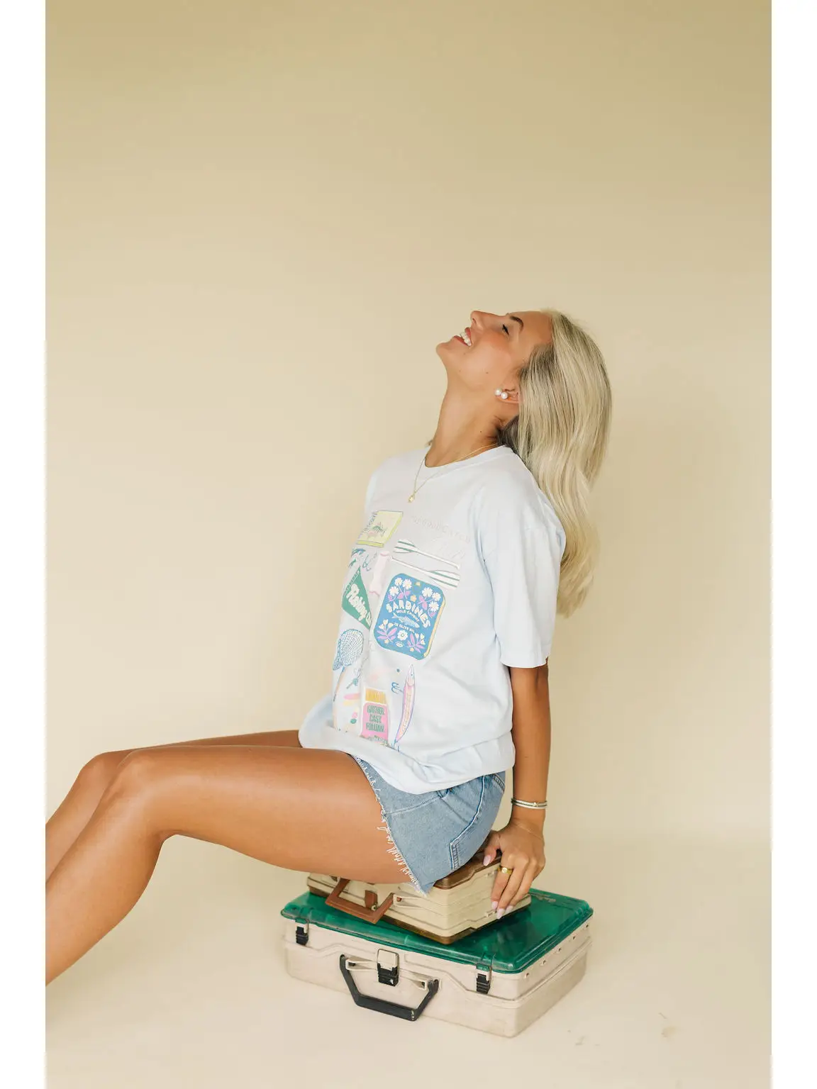 Fishing Club Match Box Collage Graphic Tee