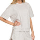 Scuba Short Sleeve Top & Shorts Set H Grey