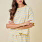 Dylan Striped Set Top Yellow