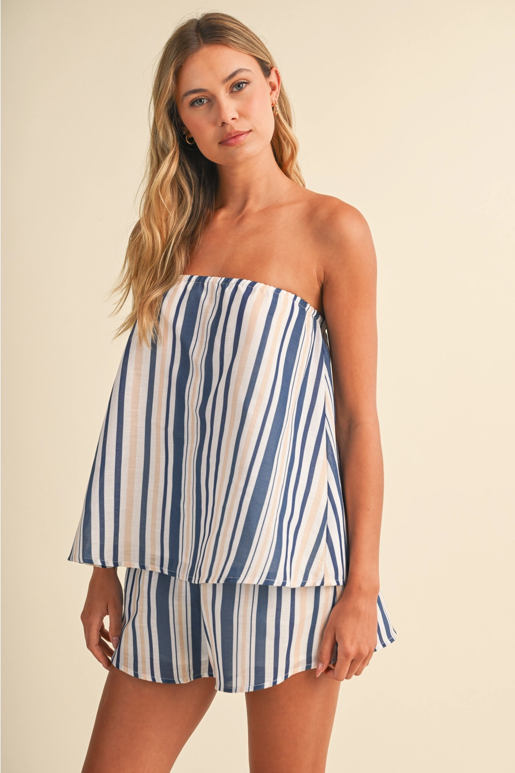 Kaia Striped Strapless Set