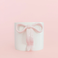 Blush Pink Bow Ceramic Coffee Tea Mug with Ribbon Handle