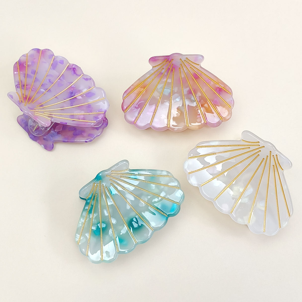 White Shell Hair Clip