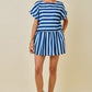 Devin Navy and Blue Striped Set