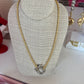 Locket Necklace GOLD NECKLACE WITH SILVER PENDANT