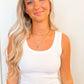 White ribbed tank