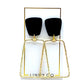 Kaelyn black and gold earrings